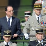 Le président français, François Hollande, au défilé du 14 Juillet. D. R.